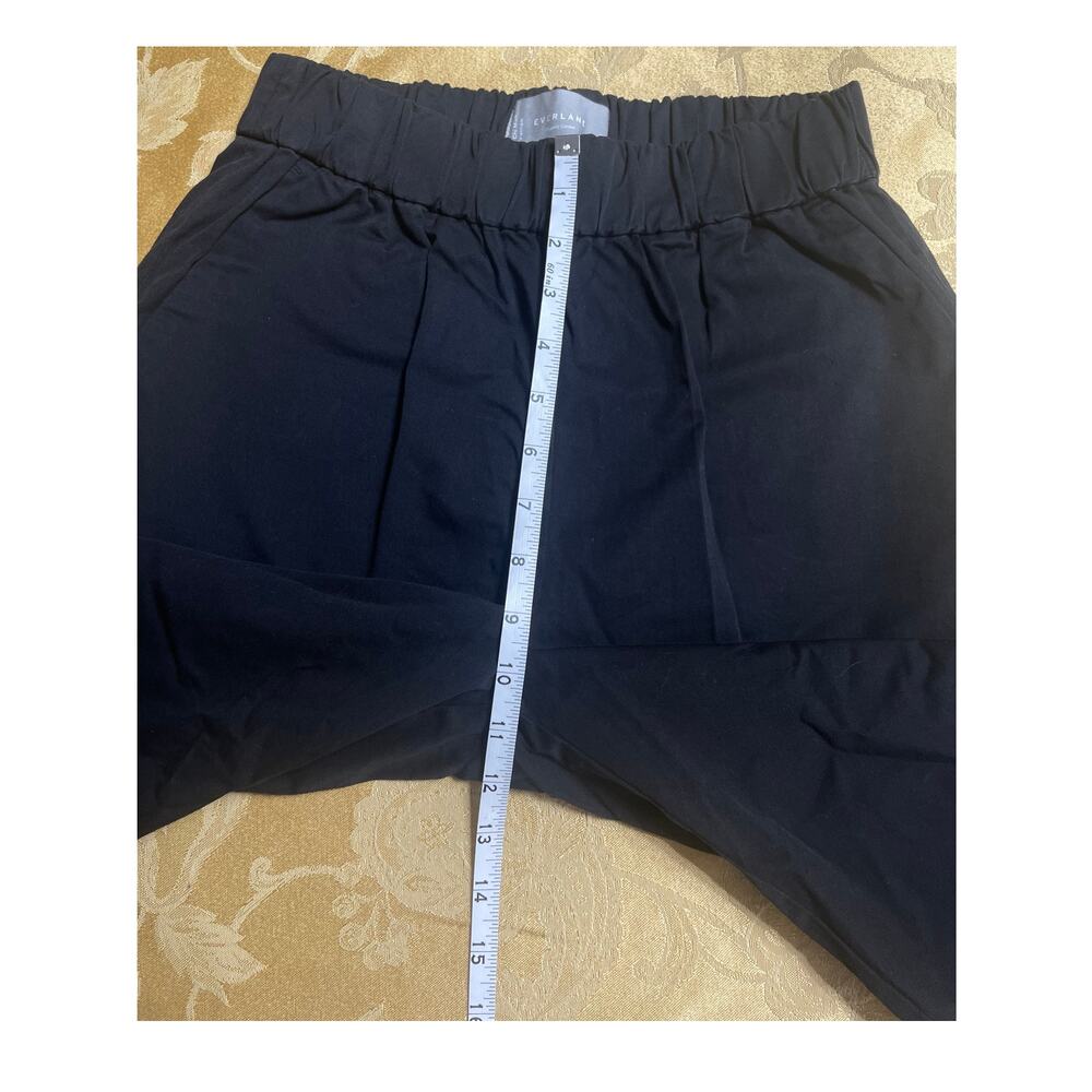 Everlane Size 2 Womens Pants Organic Cotton Black Pull On Stretch Elastic Waist - Picture 9 of 10